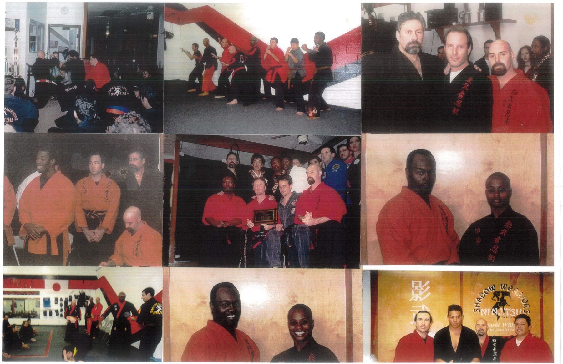 Steven Williams with instructors, belt ceremonies and rank photos