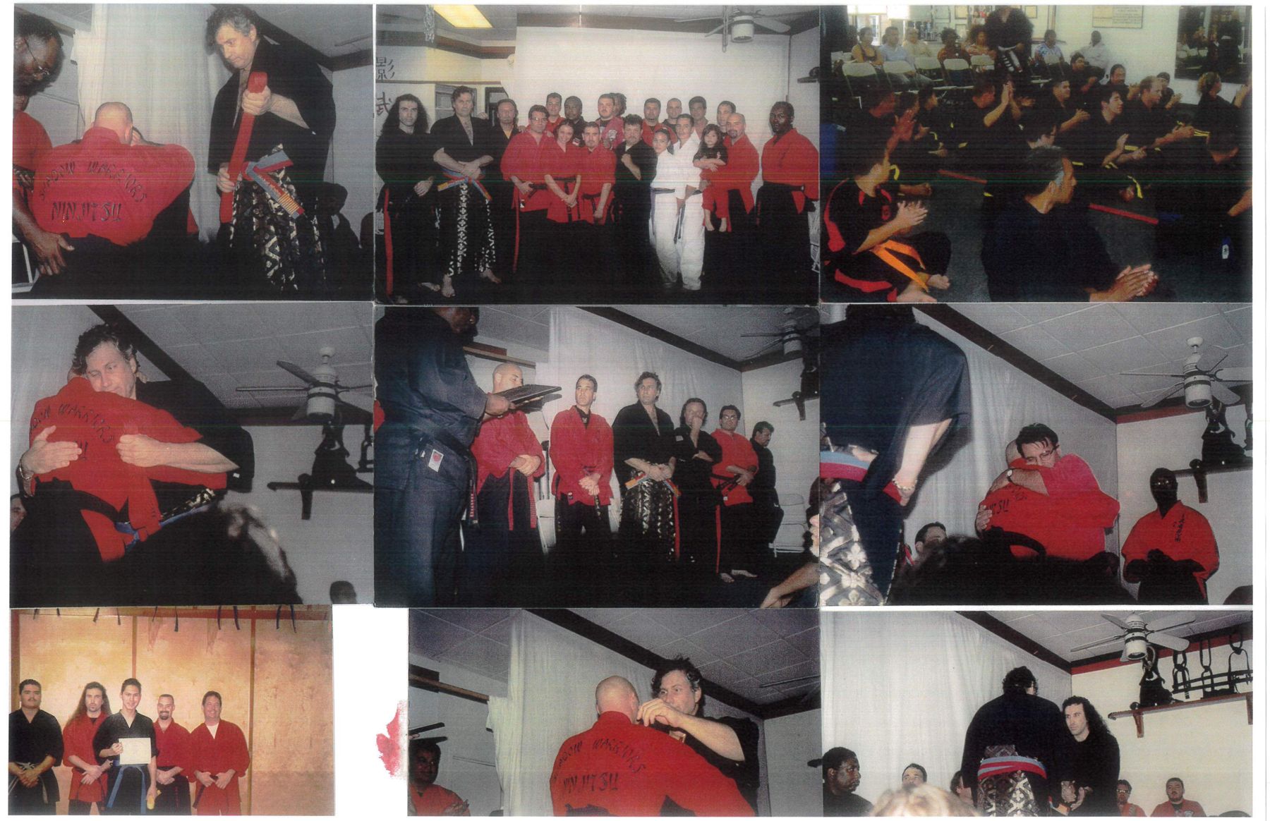 Belt ceremony contact sheet, red gi promotions