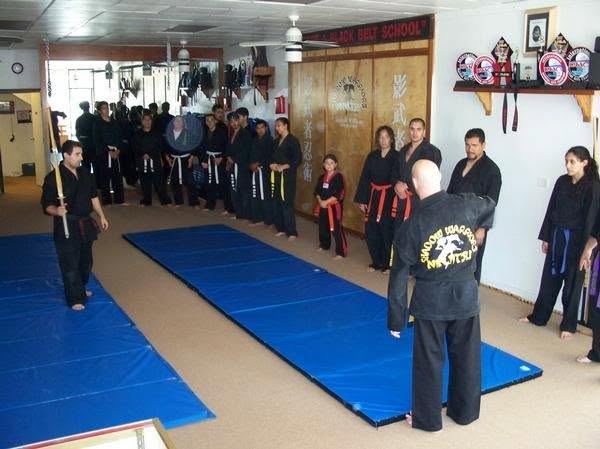 Class lined up for training