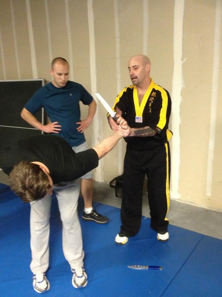 Knife defense demonstration