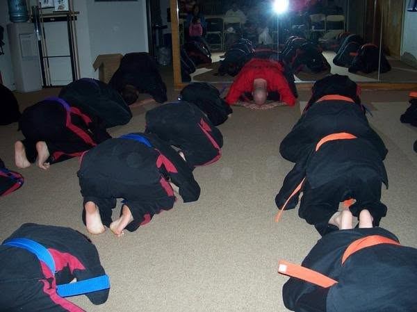 Youth class training on the floor